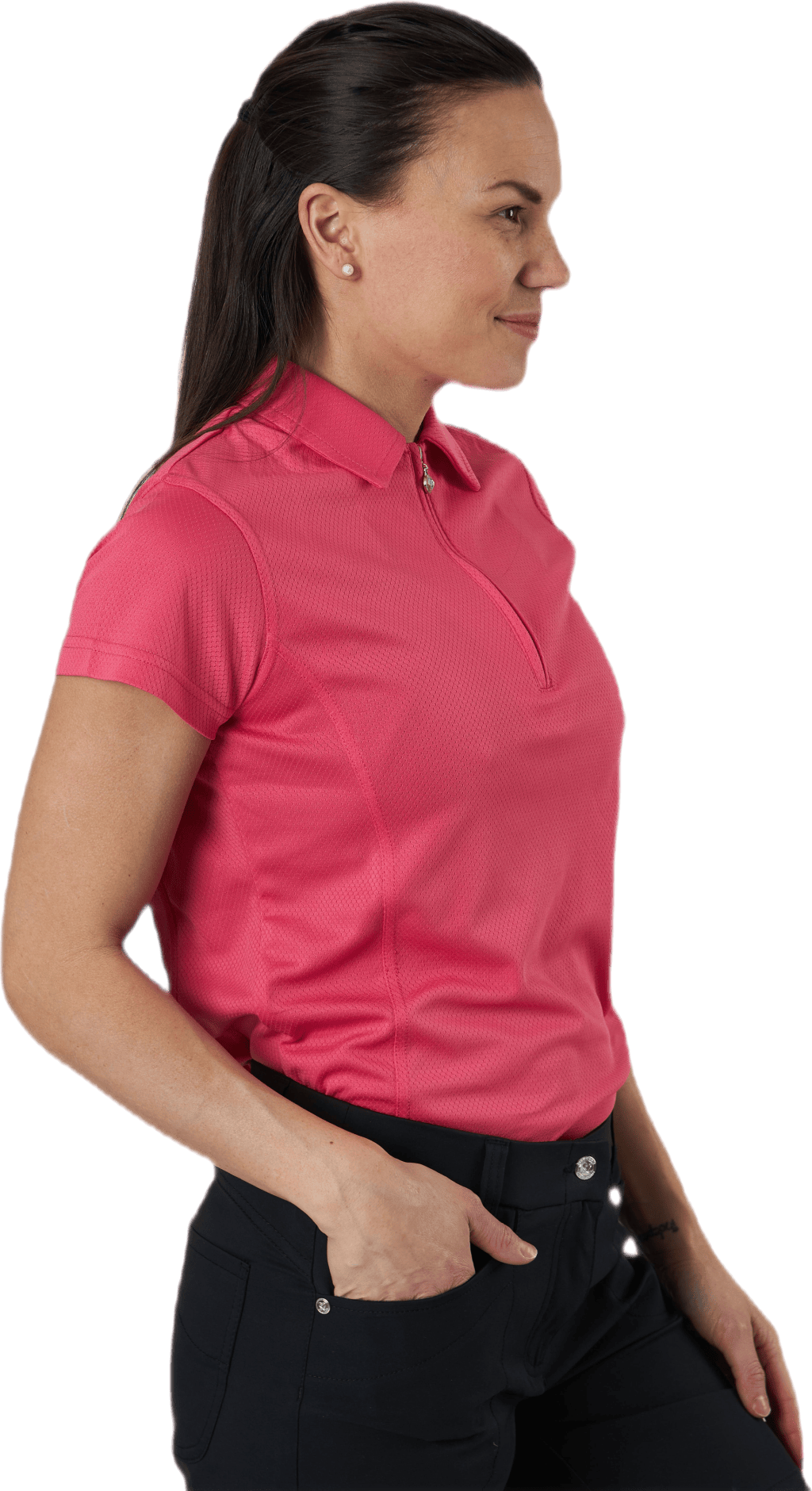 Macy Cap/S Polo Shirt Red - Bild 2
