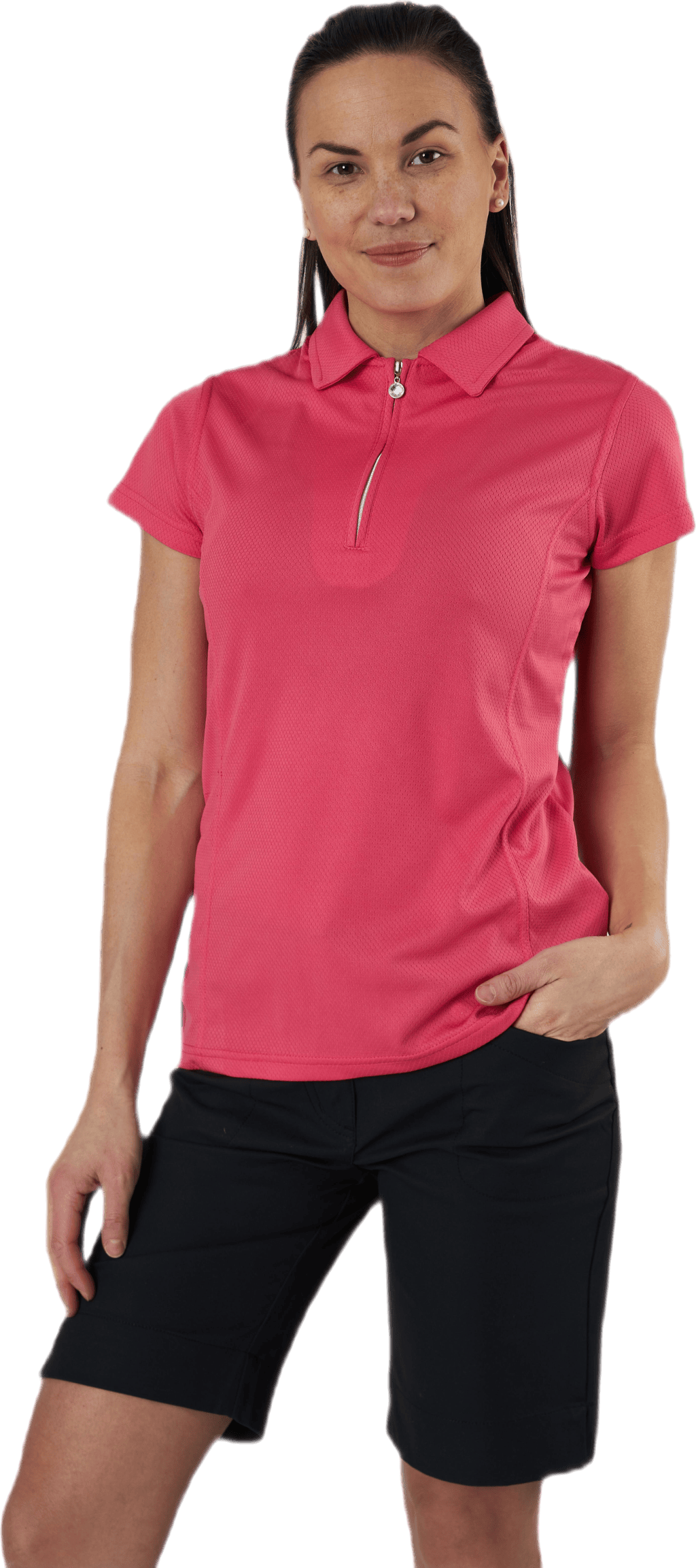 Macy Cap/S Polo Shirt Red - Bild 4