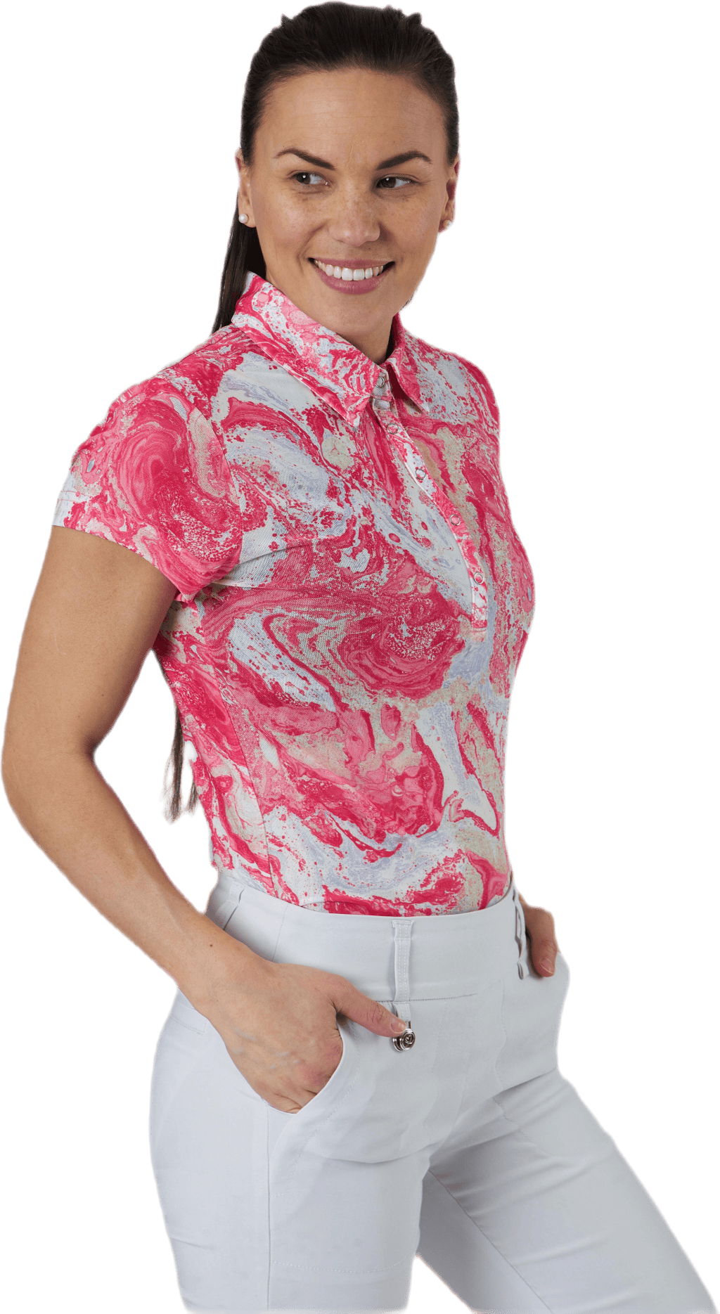 Adelina Cap S Polo Shirt Red - Bild 2