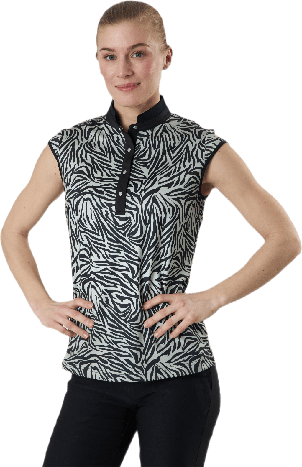 Tiana Cap Polo Shirt Black - Bild 4