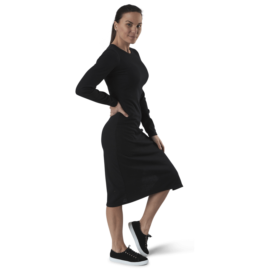 Quinn Rib Dress Black - Bild 2