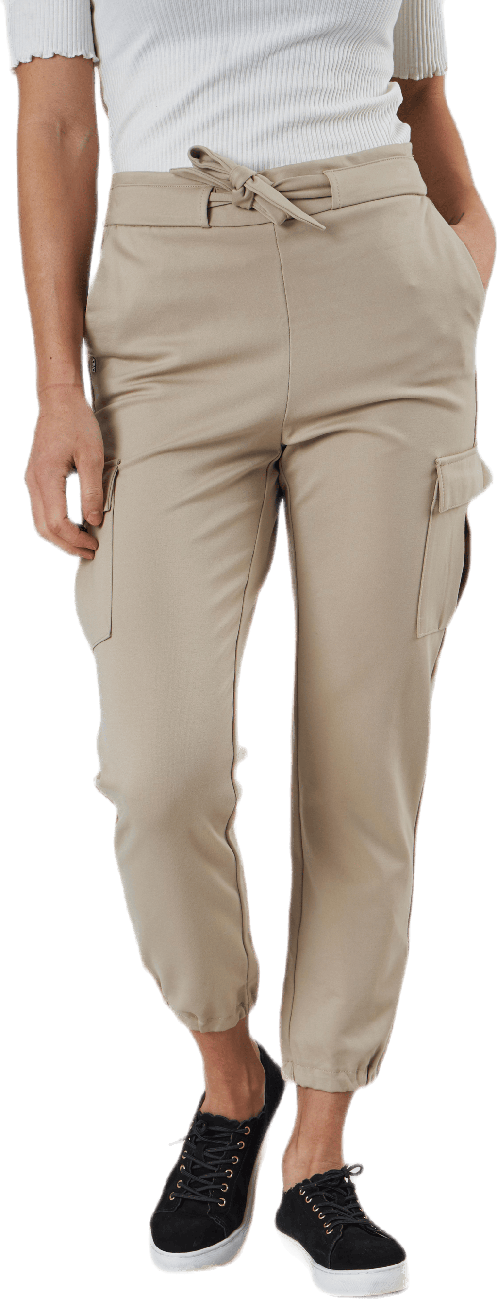 Poptrash Life Cargo Belt Beige, Female, Klær, Bukser, Beige, S/30"