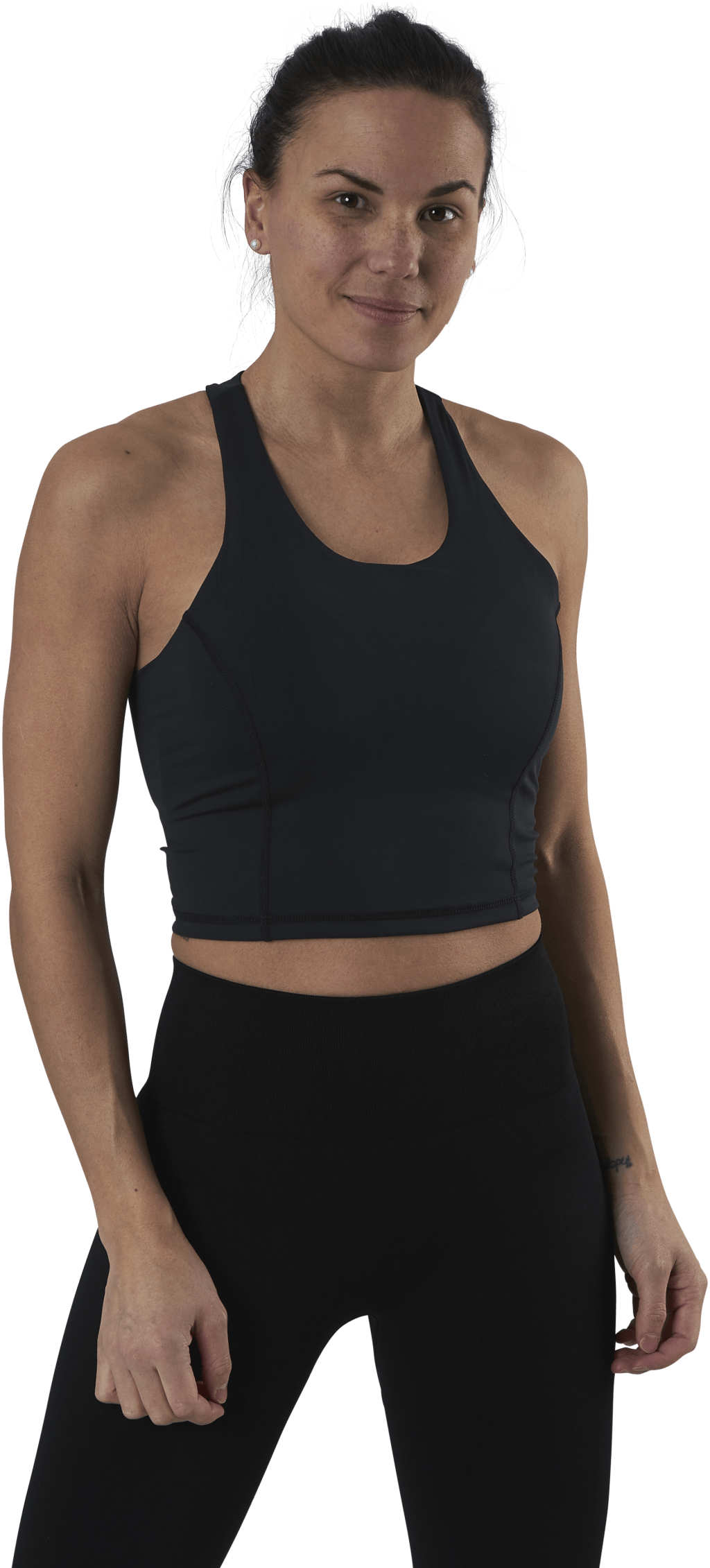 Love Crop Top Black, Female, Apparels, Sports Bras, Yoga, Black, L