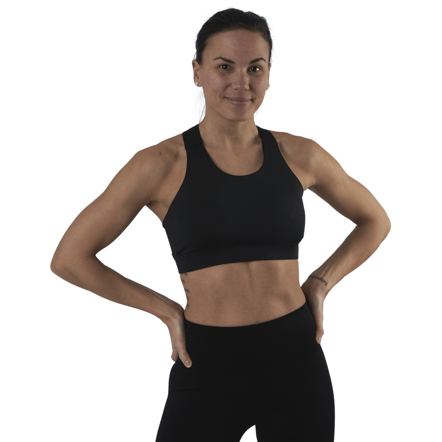 Cross Back Bra Black