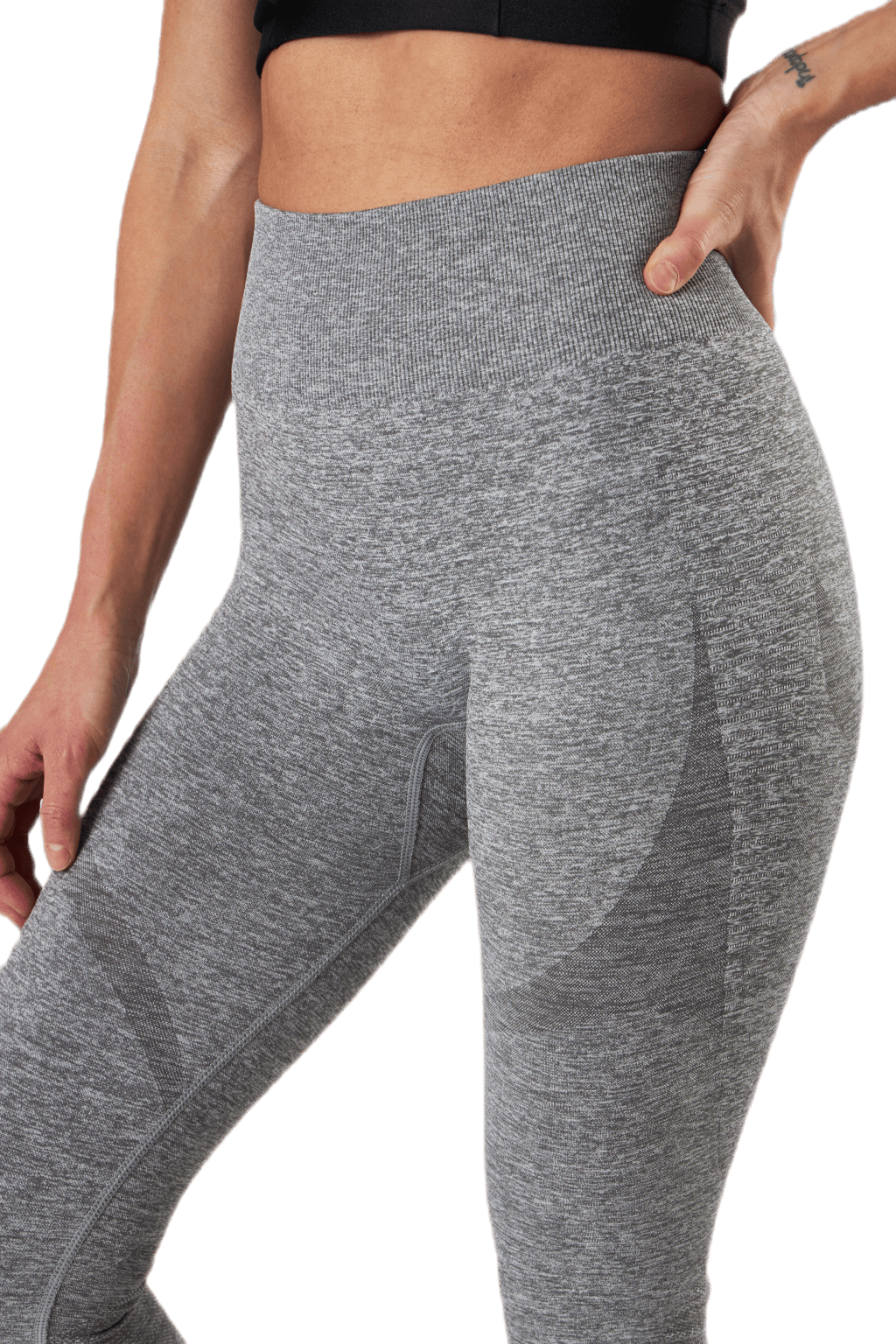 Fitness Melange Tights Grey - Bild 5