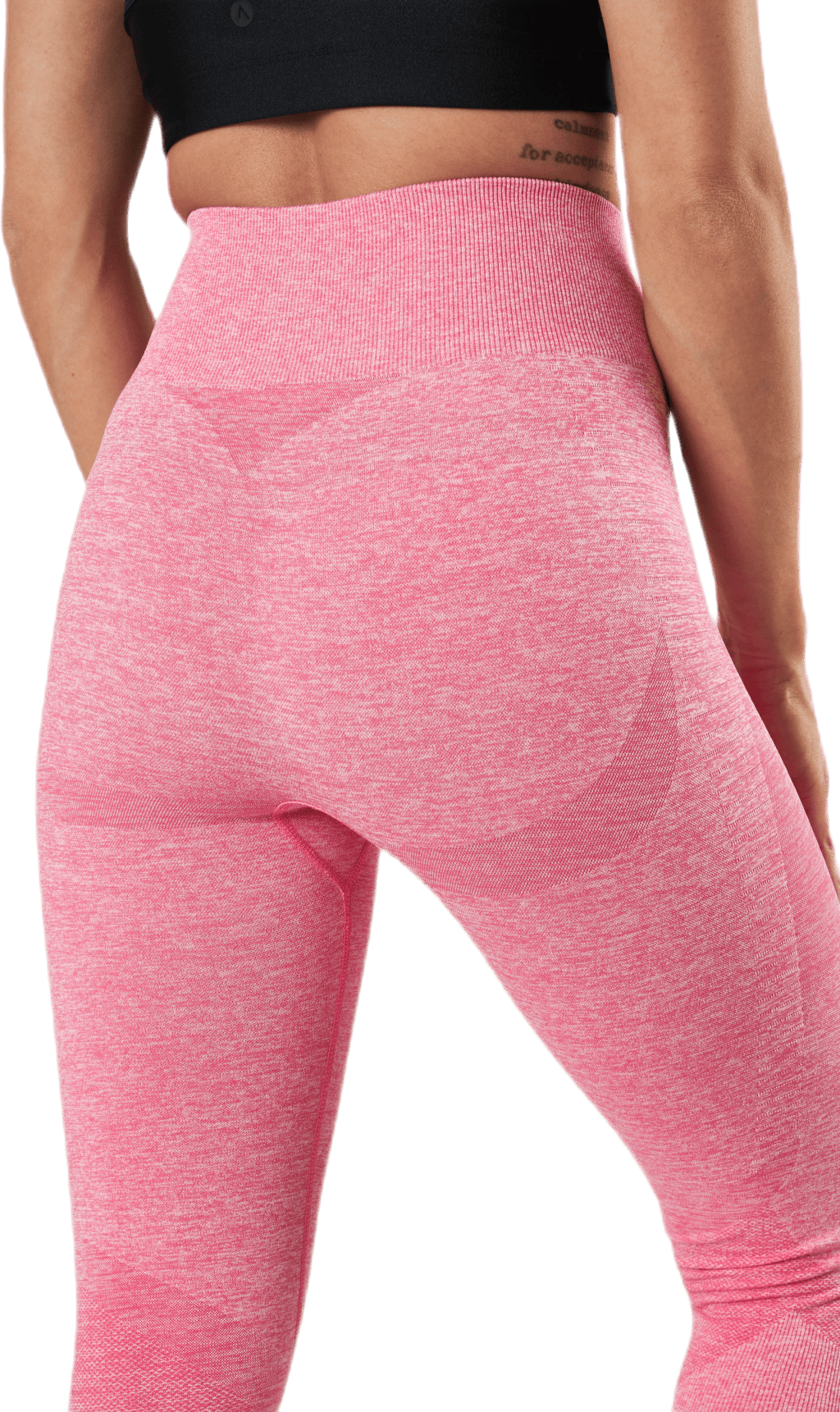 Fitness Melange Tights Pink - Bild 4