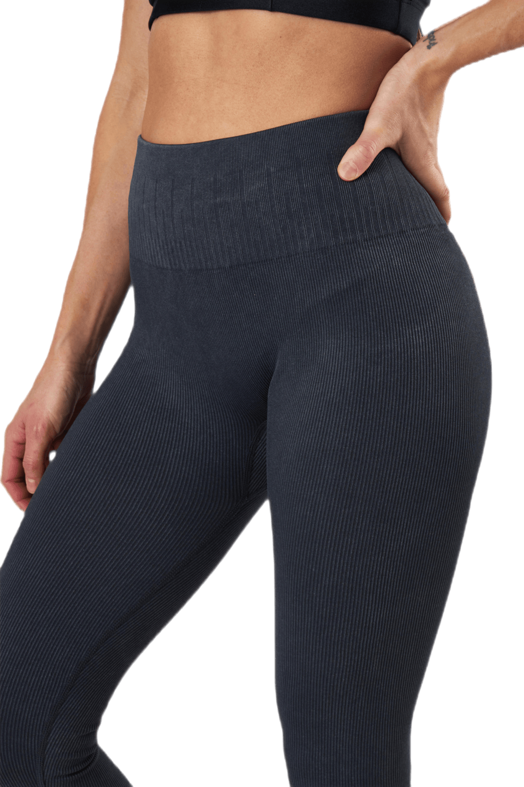 Stonewash Seamless Leggings Black/Grey - Bild 4