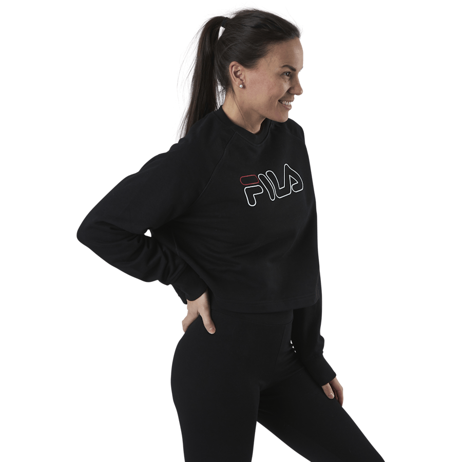 Jamina Cropped Crew Sweat Black - Bild 2