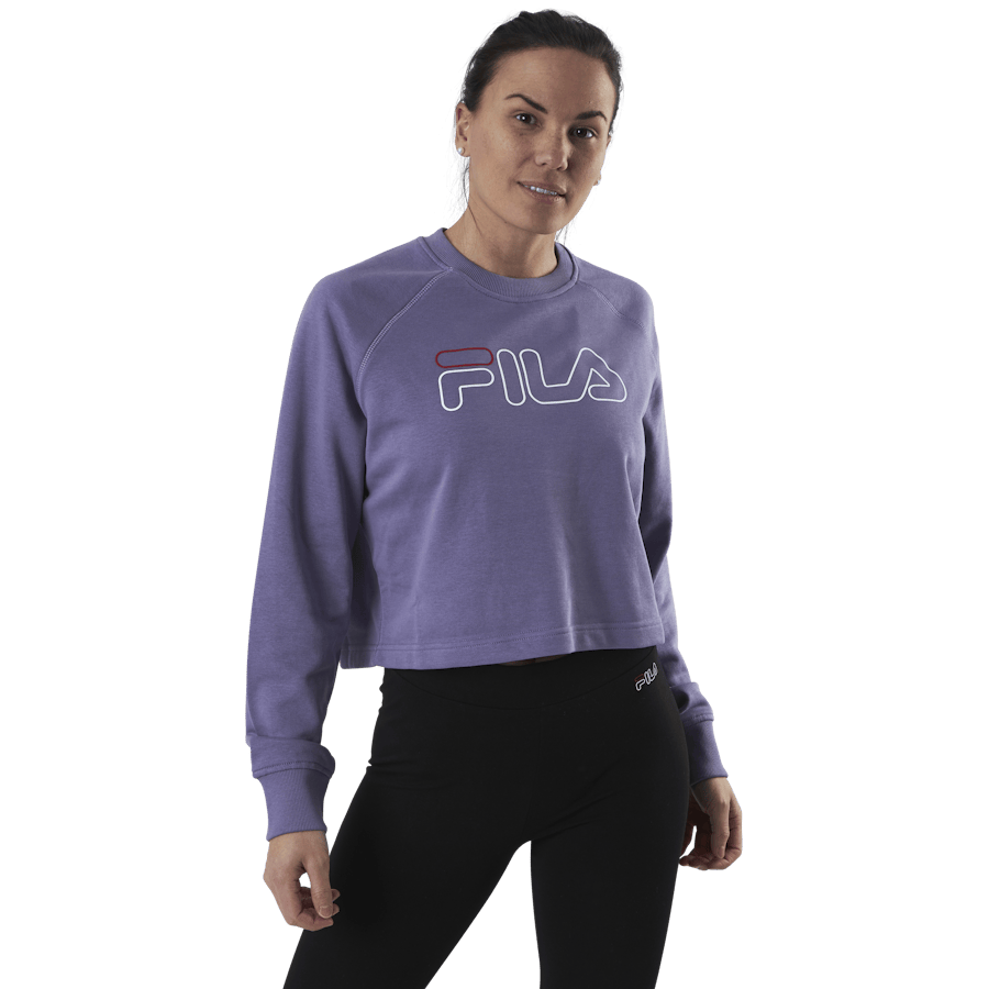 Jamina Cropped Crew Sweat Purple