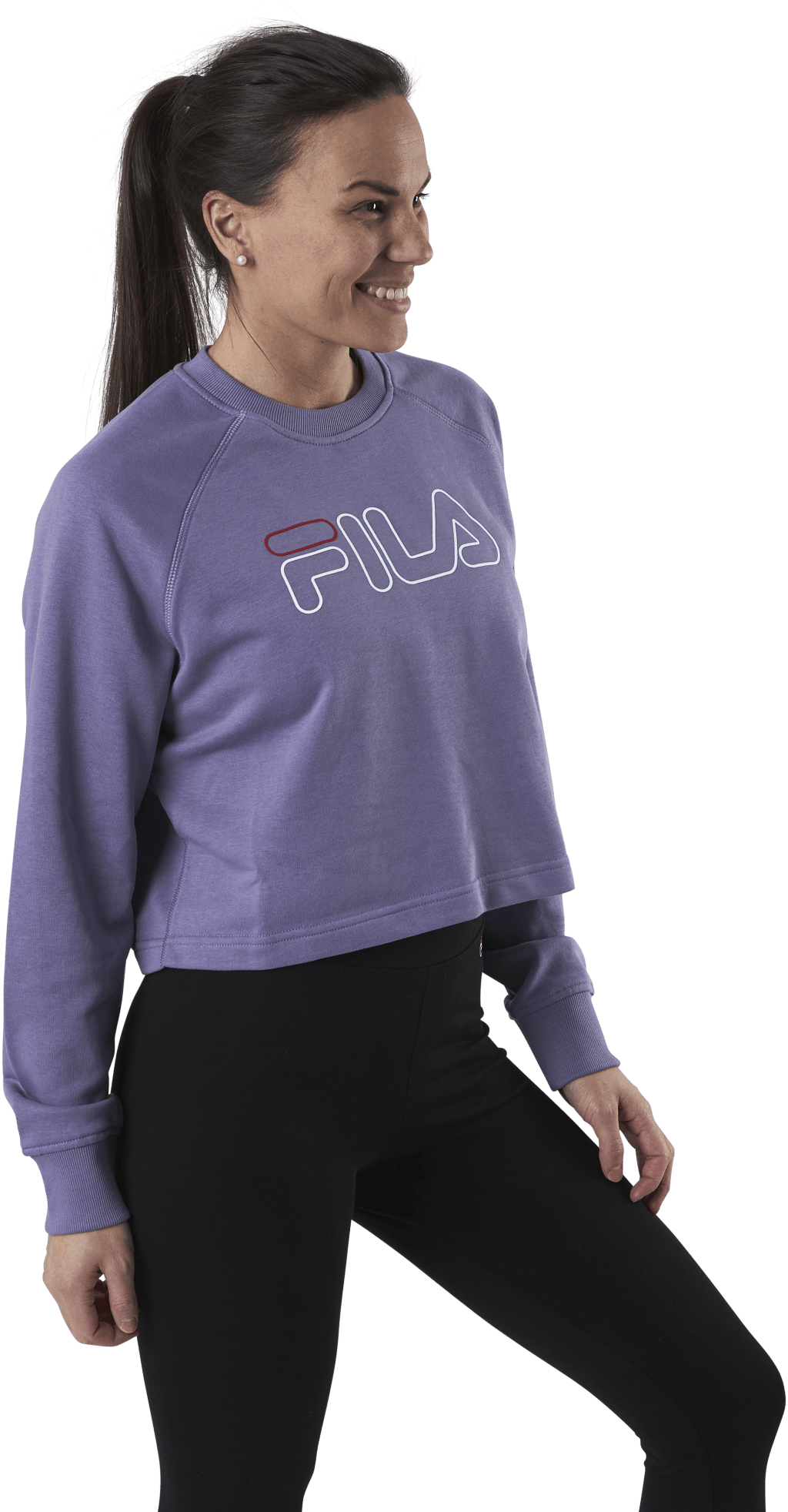 Jamina Cropped Crew Sweat Purple - Bild 2