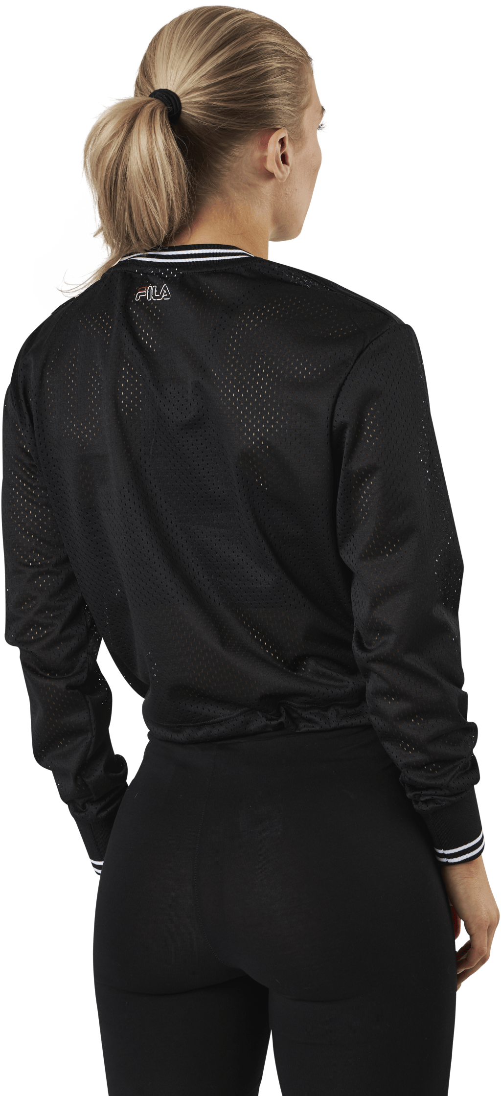 Jalina Cropped Sporty Mesh Shirt Black - Bild 2