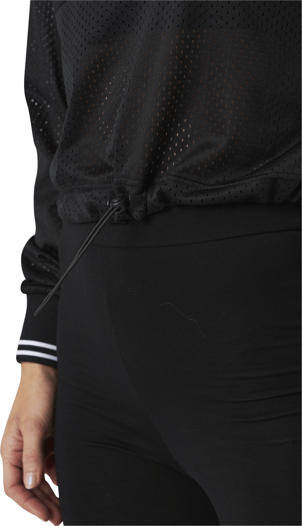 Jalina Cropped Sporty Mesh Shirt Black - Bild 4