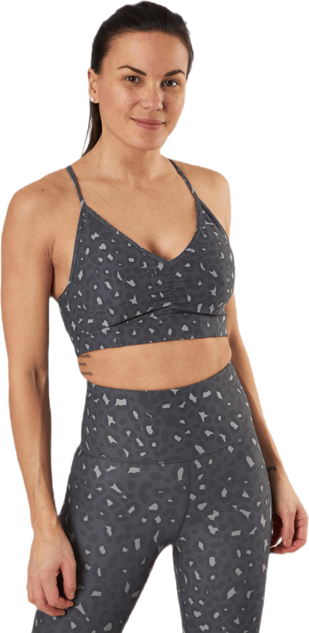 Soul Ruched Bra Patterned/Grey