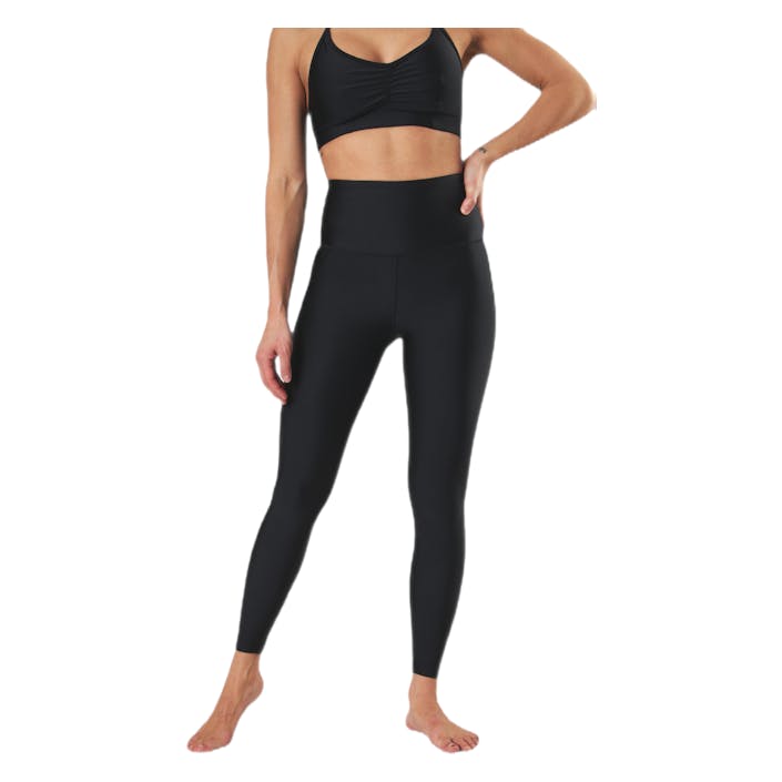 Shine Leggings 7/8 Black, Female, Apparels, Leggings, Yoga, Black, S