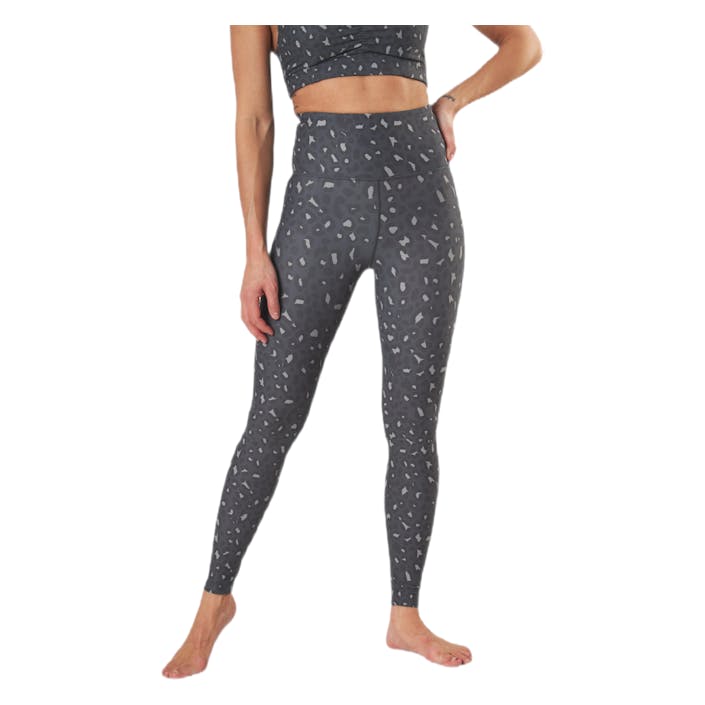 Soul Peached Leggings Patterned/Grey, Female, Apparels, Leggings, Yoga, Patterned/Grey, S