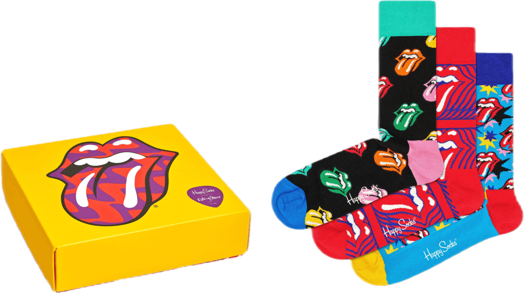 Rolling Stones Sock Box Set Patterned