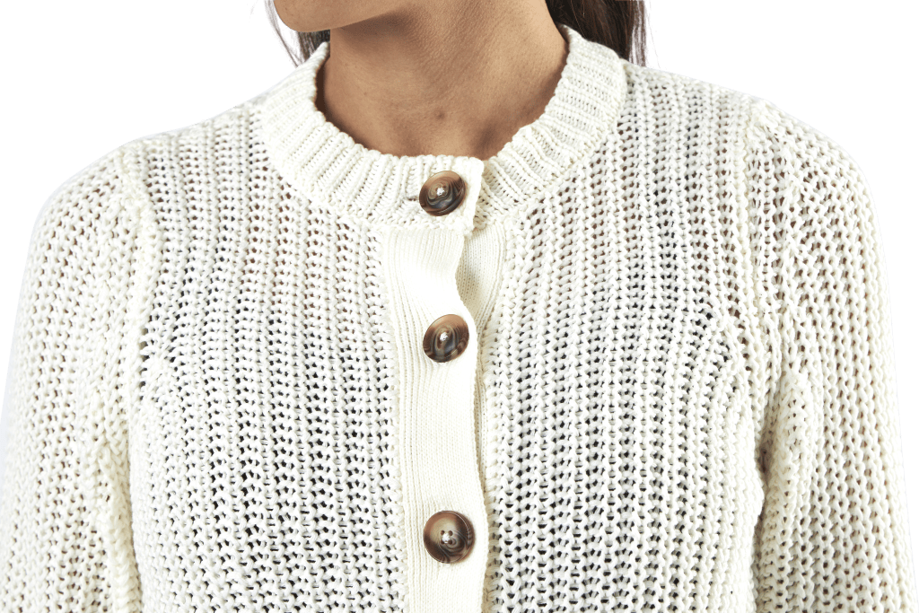 Petula Ls  Knit Cardigan White - Bild 2