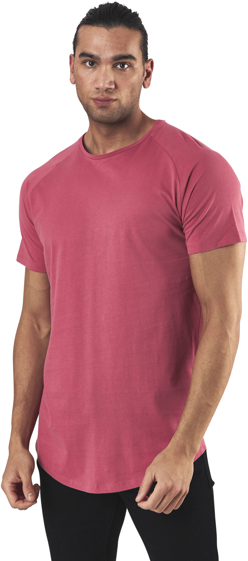 Curved Tee Ss O-Neck Red