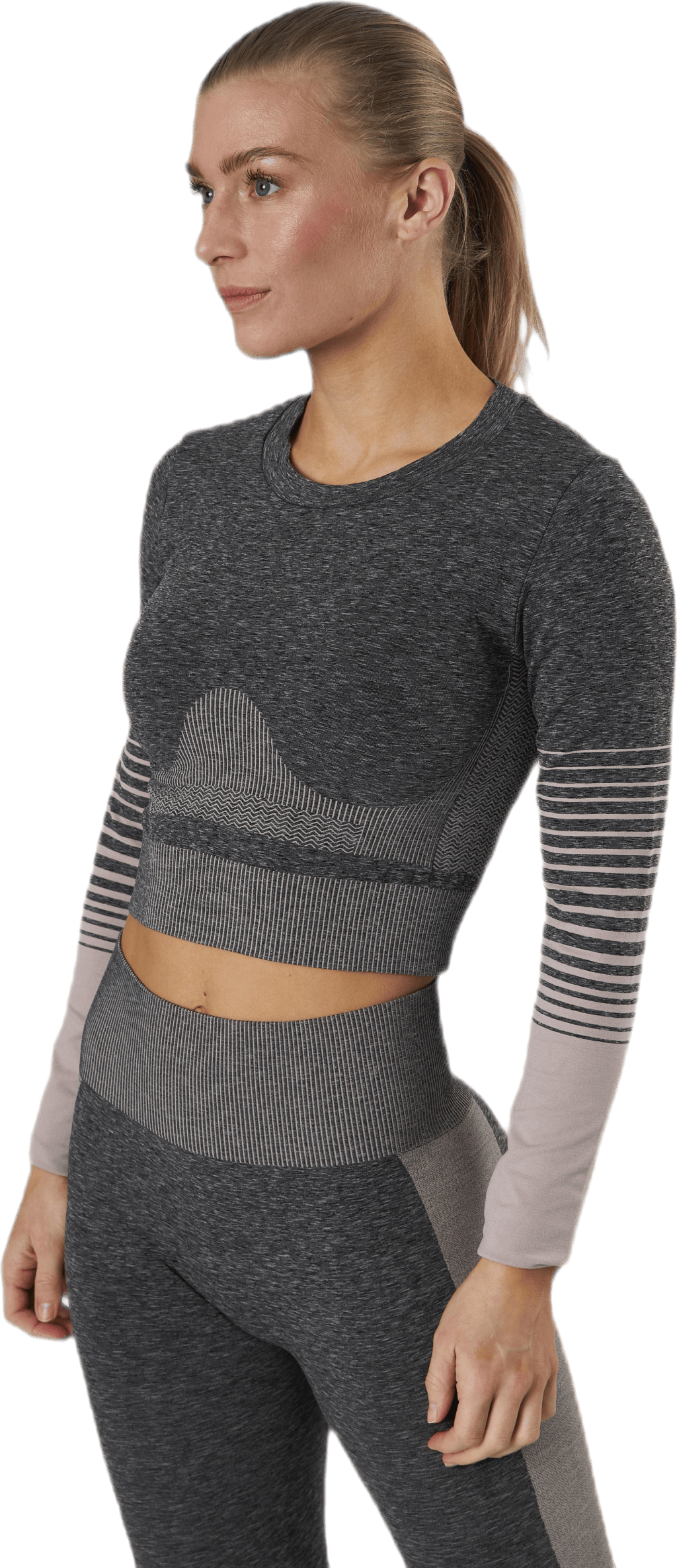 Lixy Ls Seamless Top Lounge Grey