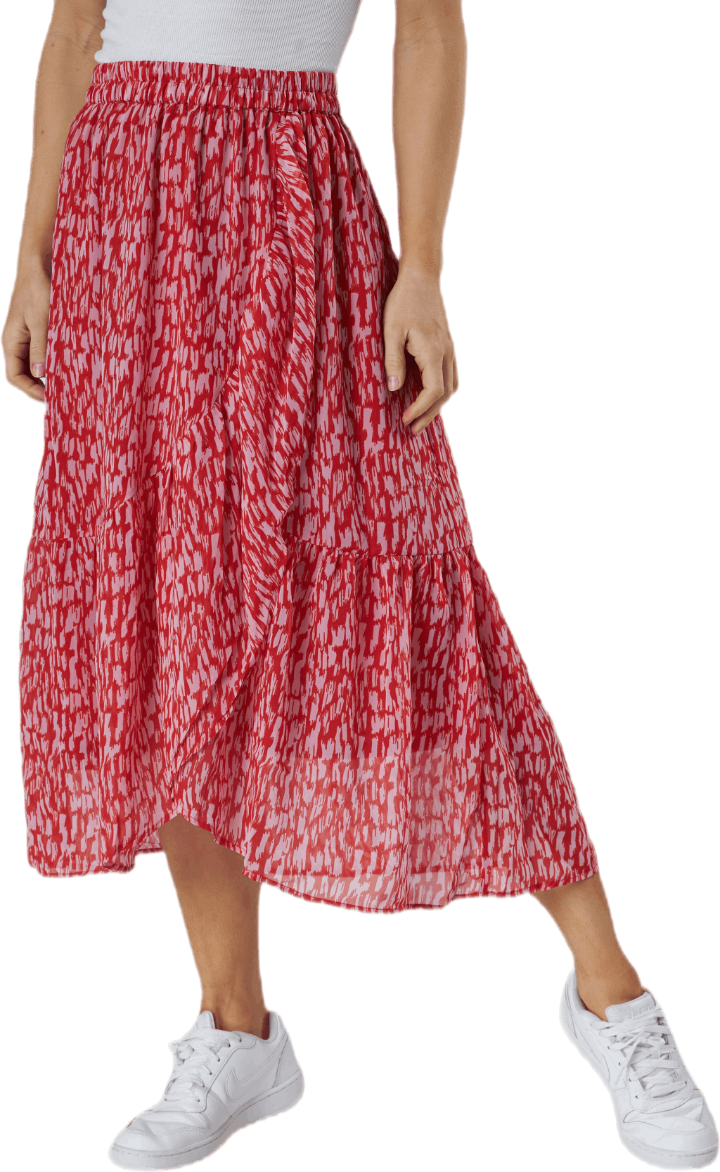 Rio Hw Midi Skirt D2D Red