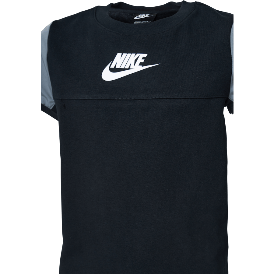 Junior Mixed Material Tee Black - Bild 4