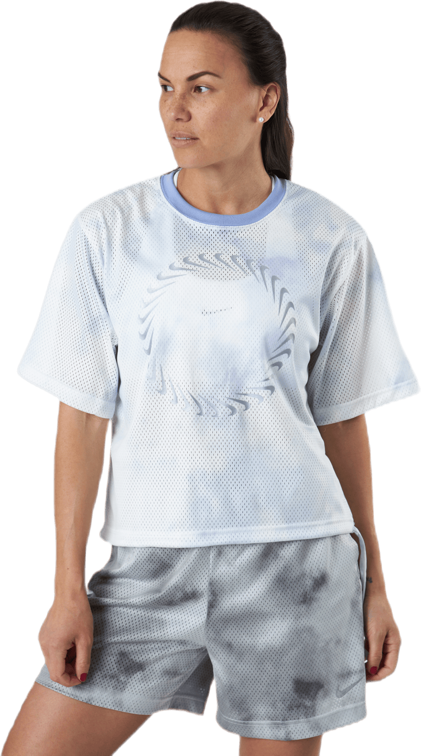 Nsw Icn Clsh Ss Top Mesh Aop White