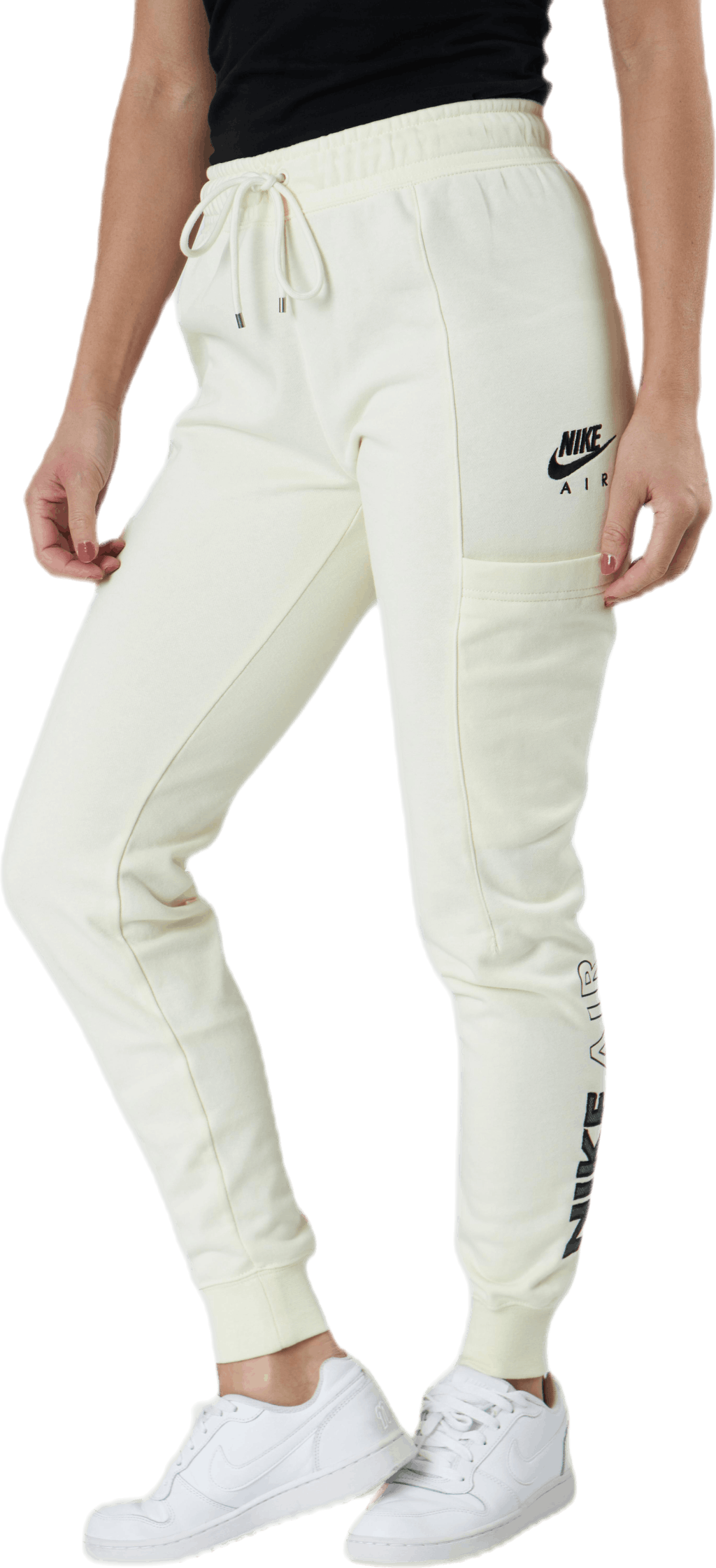 nike air translucent joggers in white