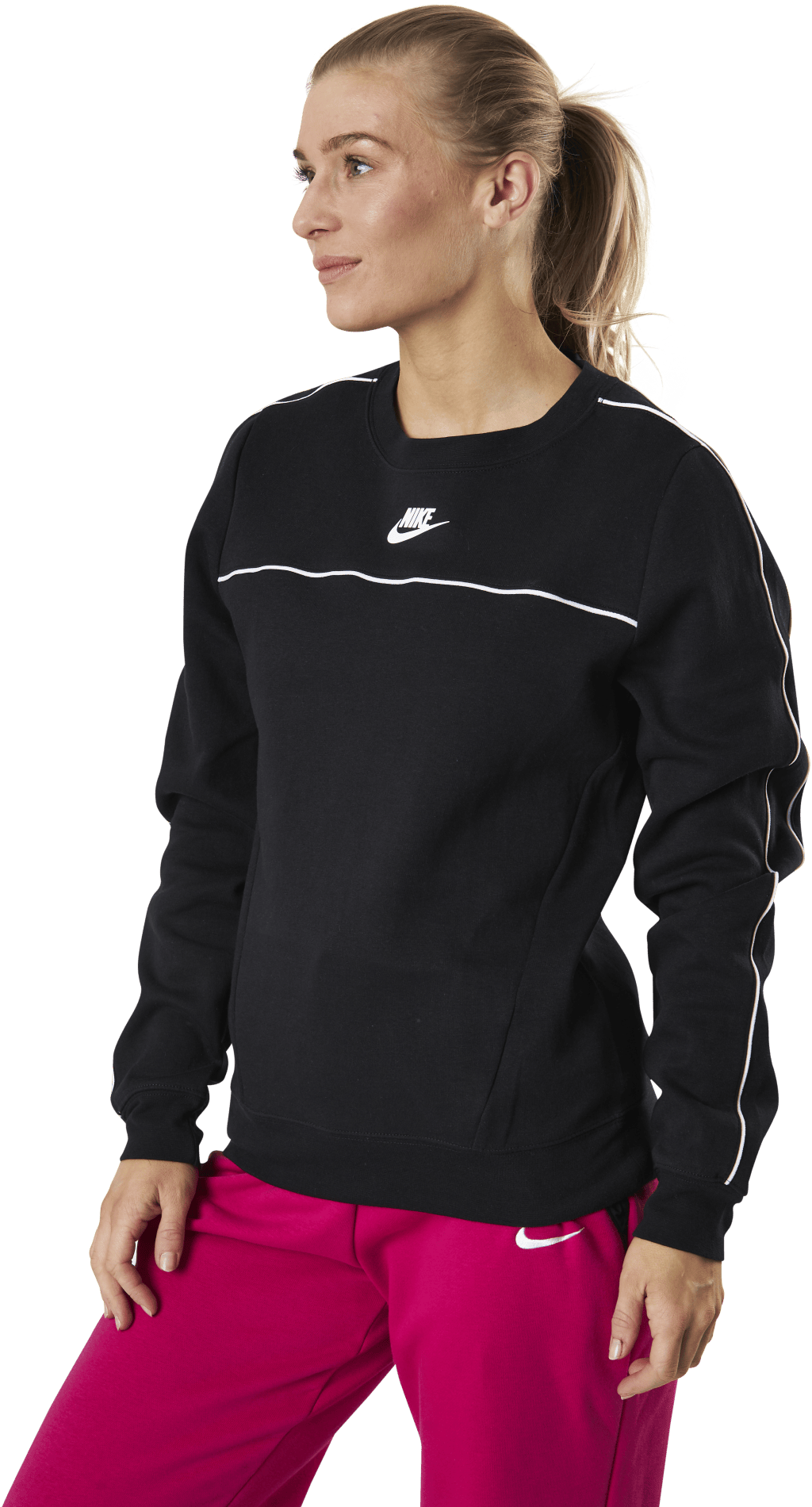 Nsw Crew Mlnm Flc White/Black - Bild 2
