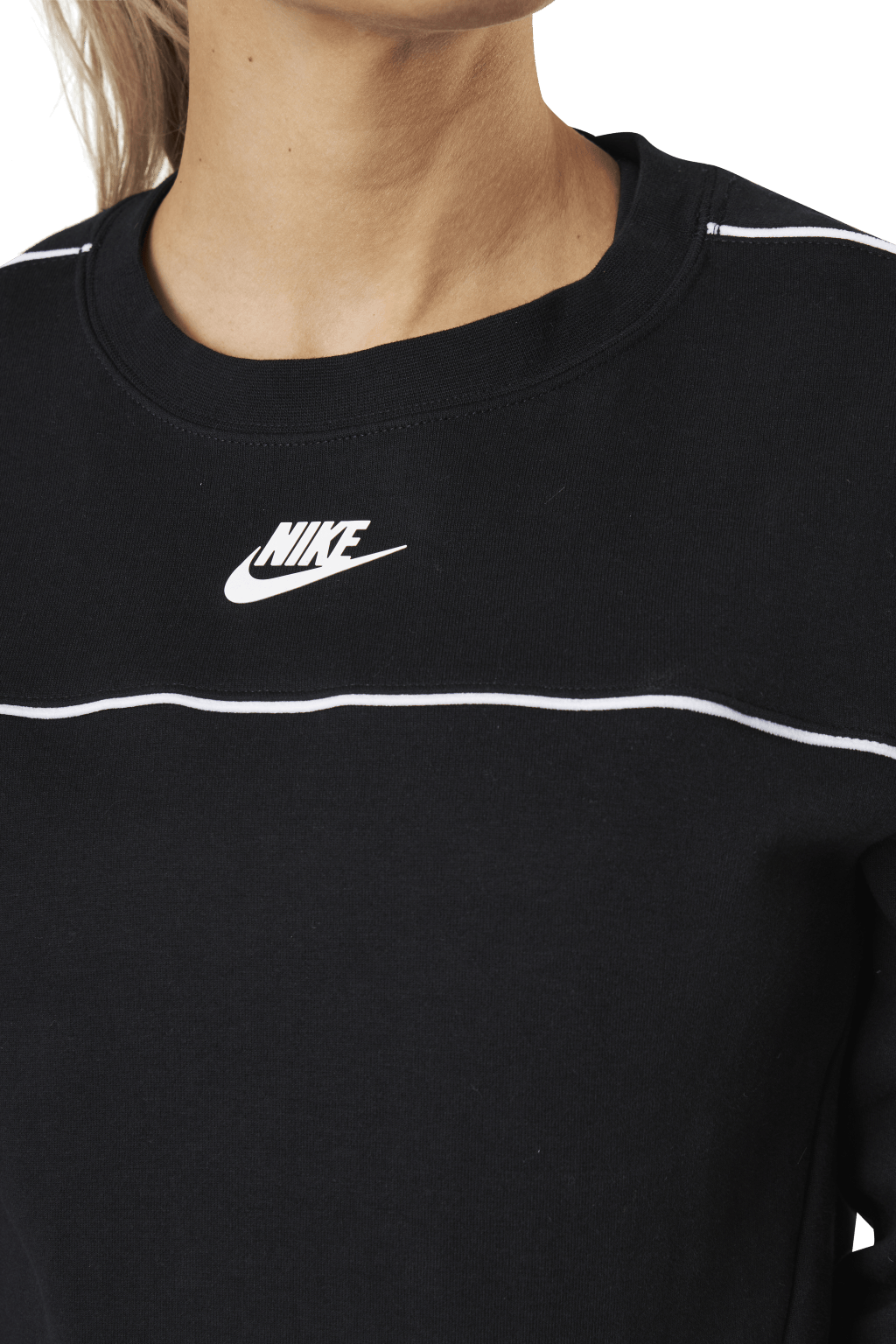 Nsw Crew Mlnm Flc White/Black - Bild 4