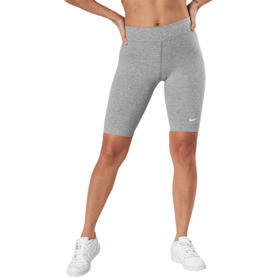 Sportswear Essential Women’s Mid-Rise Bike Shorts DK GREY HEATHER/WHITE