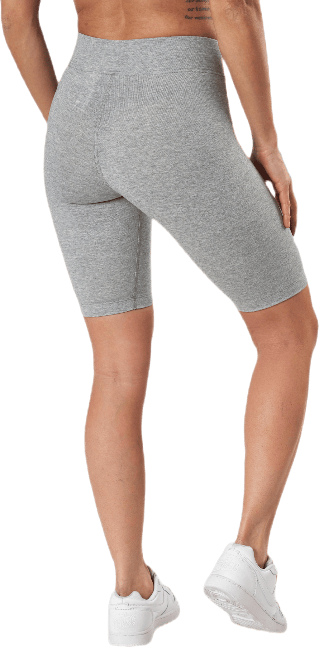 Sportswear Essential Women's Mid-Rise Bike Shorts DK GREY HEATHER/WHITE - Bild 3