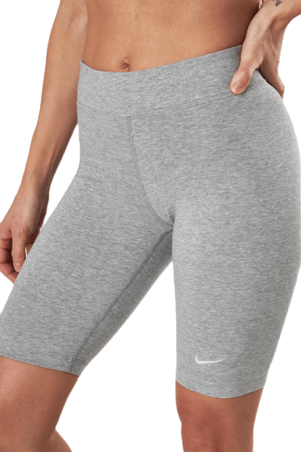 Sportswear Essential Women's Mid-Rise Bike Shorts DK GREY HEATHER/WHITE - Bild 4