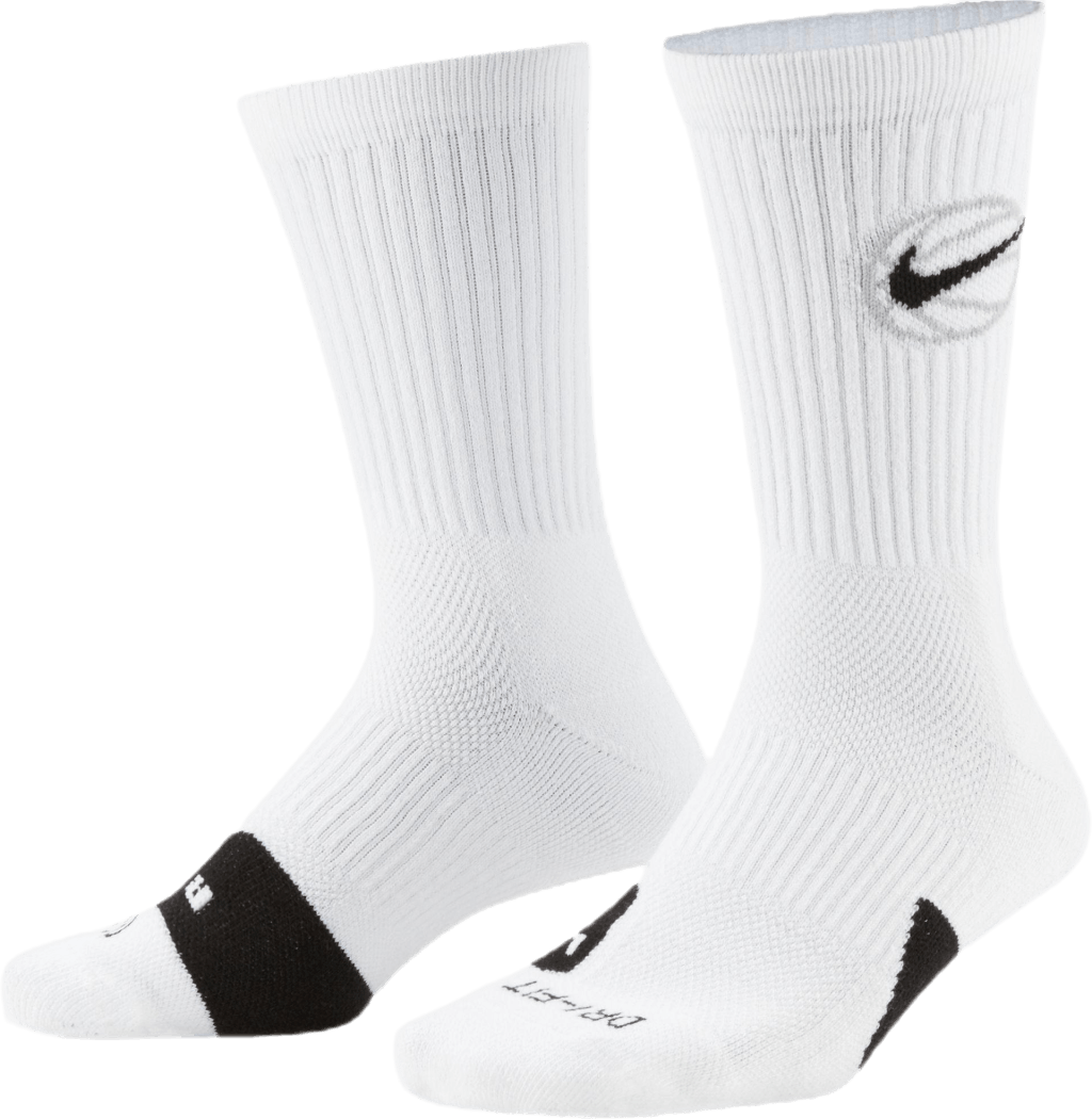 Everyday Crew Basketball Socks (3 Pair) WHITE/BLACK, Unisex, Apparels, Socks, M