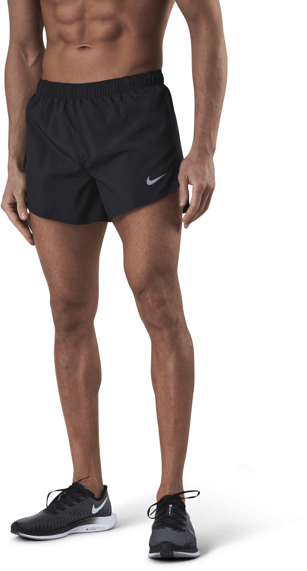 Fast Men's 4" Running Shorts BLACK/REFLECTIVE SILV, Male, Apparels, Shorts, Running, Black, XL