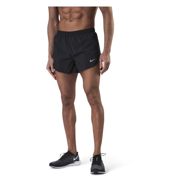Fast Men's 4" Running Shorts BLACK/REFLECTIVE SILV, Male, Apparels, Shorts, Running, Black, XL