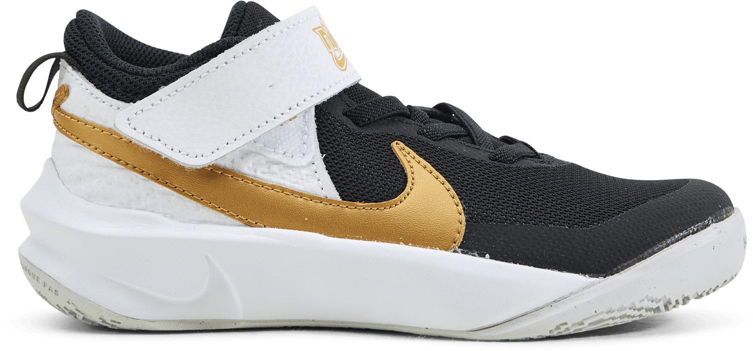 Team Hustle D 10 Little Kids' Shoes BLACK/METALLIC GOLD-WHITE-PHOTON DUST, Unisex, Shoes, Trainers, Black, UK K 11,5