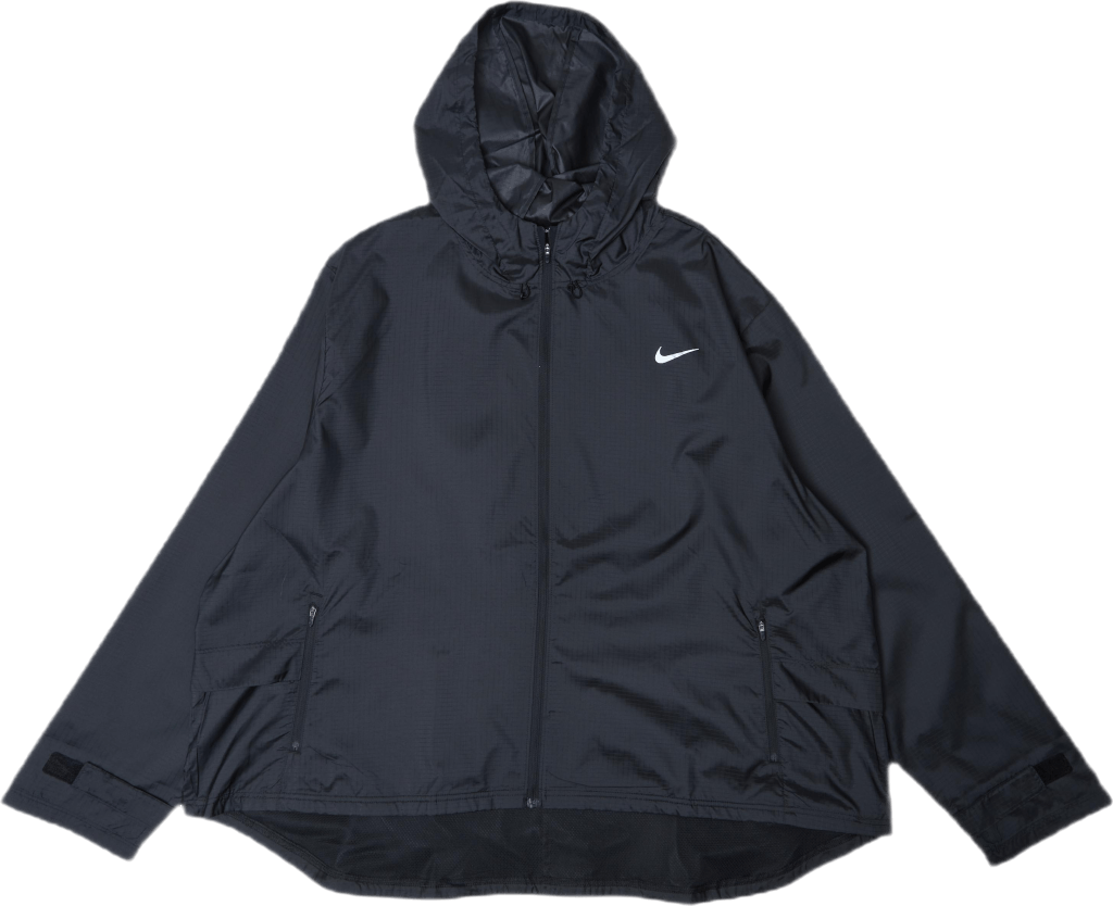 Essential Women's Running Jacket (Plus Size) BLACK/REFLECTIVE SILV, Female, Apparels, jackets, Running, Black, XXXL