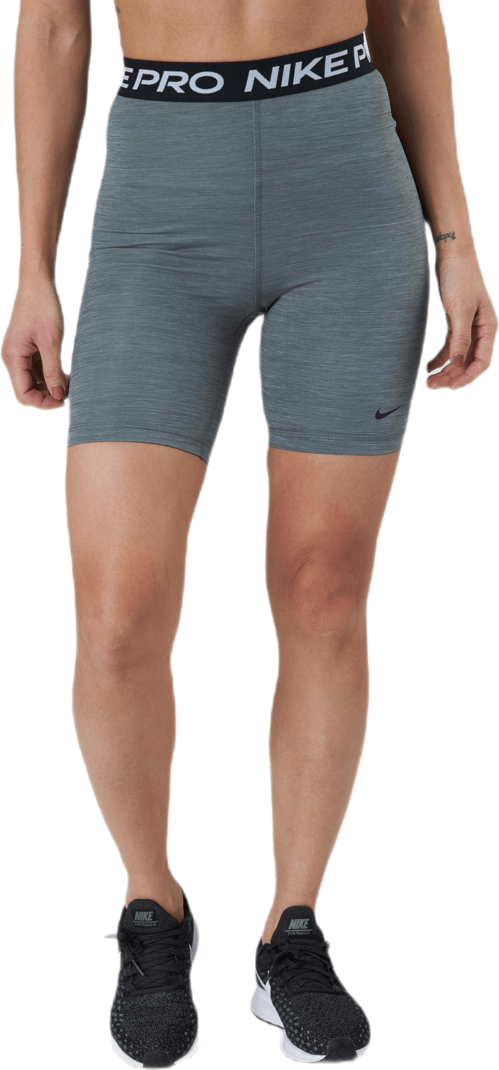 Nike Pro 365 Women's High-Rise 7" Shorts SMOKE GREY/HTR/BLACK/BLACK, Female, Vaatteet, Treenitrikoot, Treeni, Harmaa, M