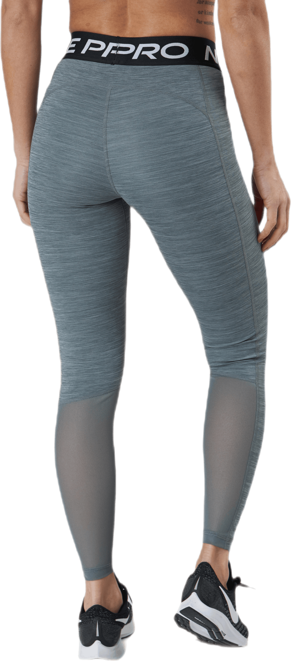 Nike Pro Women's Mid-Rise Mesh-Paneled Leggings SMOKE GREY/HTR/BLACK/WHITE - Bild 3