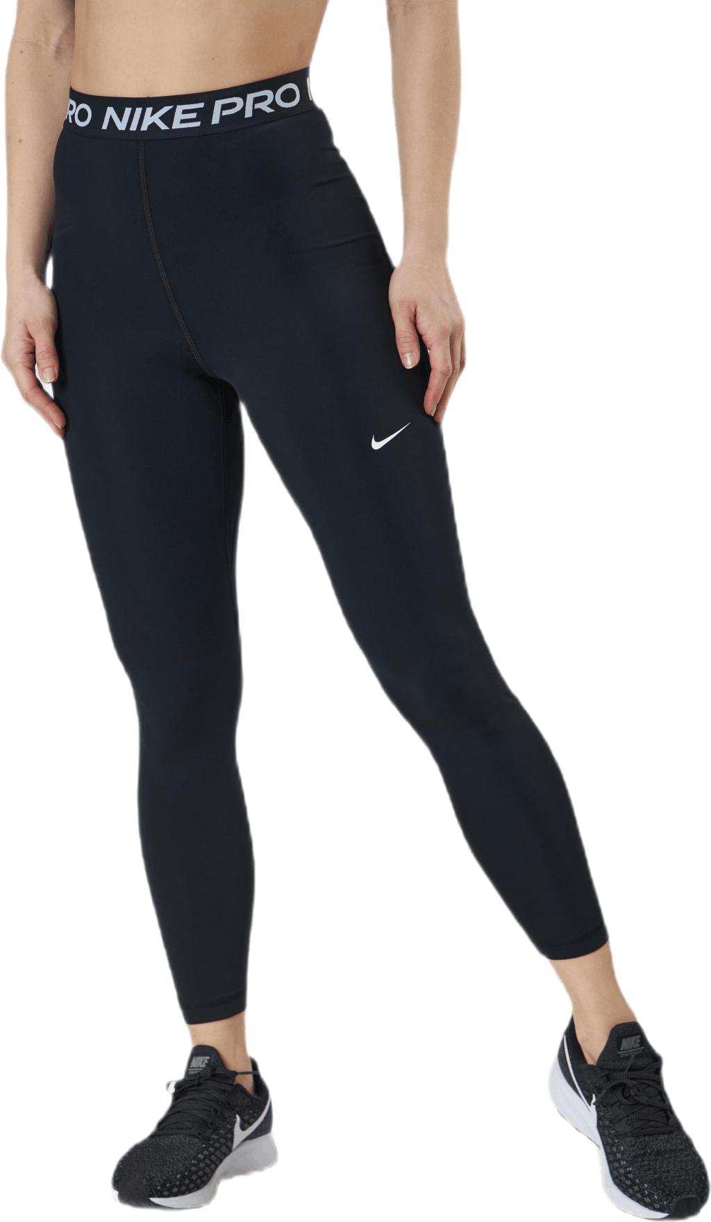 Nike Pro 365 Women's High-Waisted 7/8 Mesh Panel Leggings BLACK/WHITE