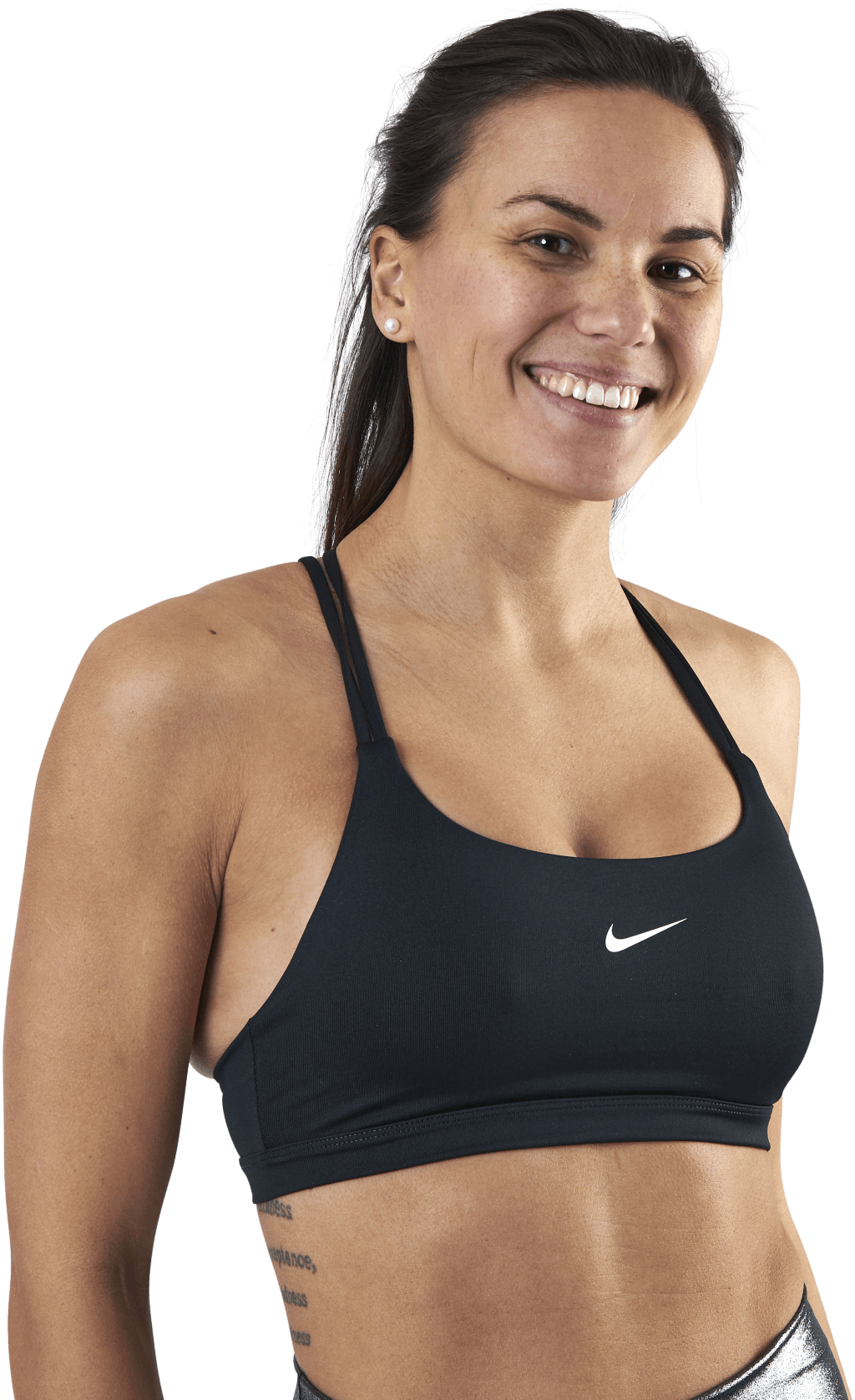 Indy Bra Non Pad White/Black, Female, Kleding, Sport bh, Training, Zwart, S