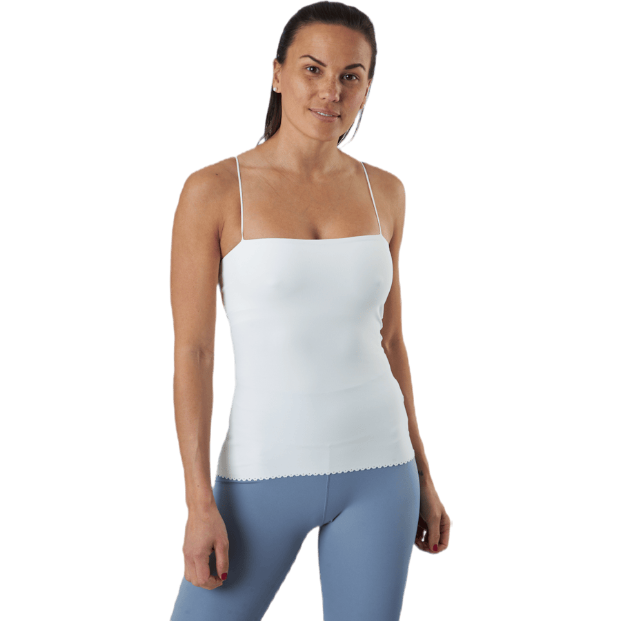 Yoga Luxe Eyelet Tank Top White