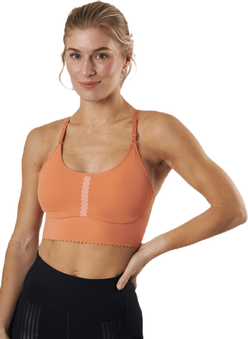 Yoga Indy Eyelet Light Bra Orange, Female, Ropa, Sujetador deportivo, Yoga, Naranja, M