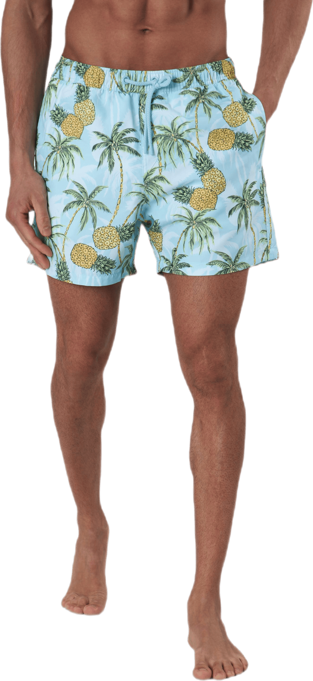 Sylvester Loose Shorts Blue/Patterned, Male, Apparels, Swimwear, Swimming, Blue/Patterned, M