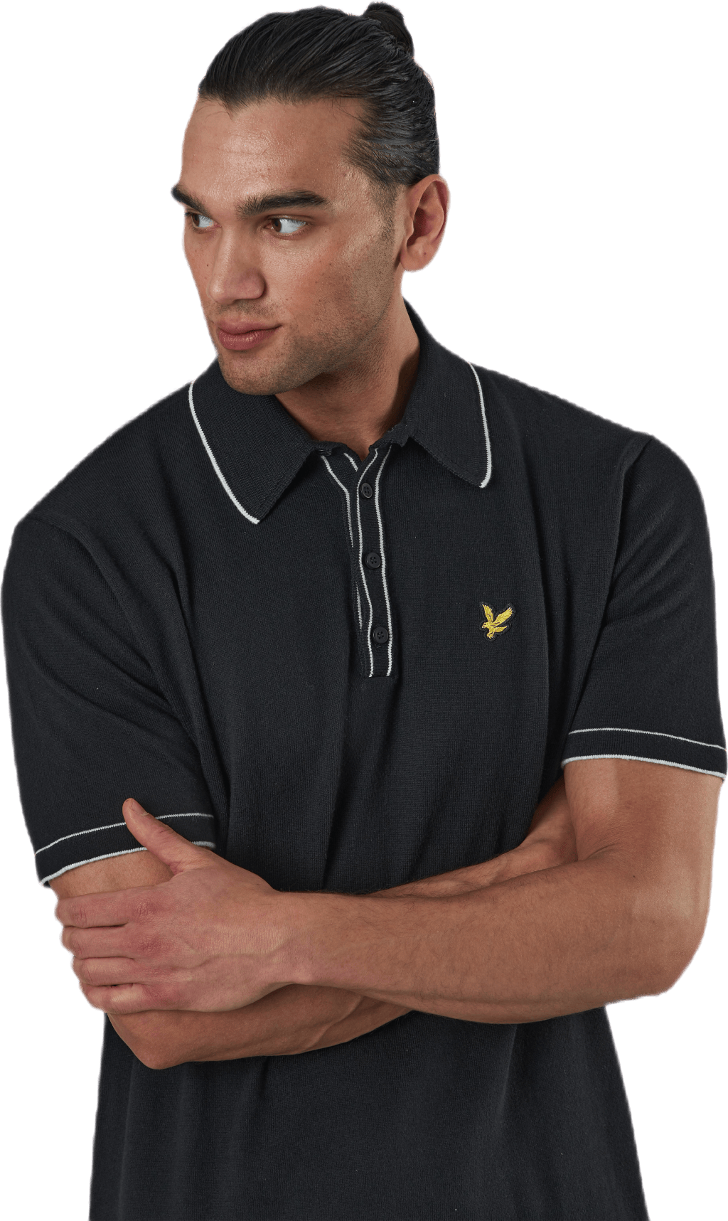 Knitted Branded Polo Black - Bild 2