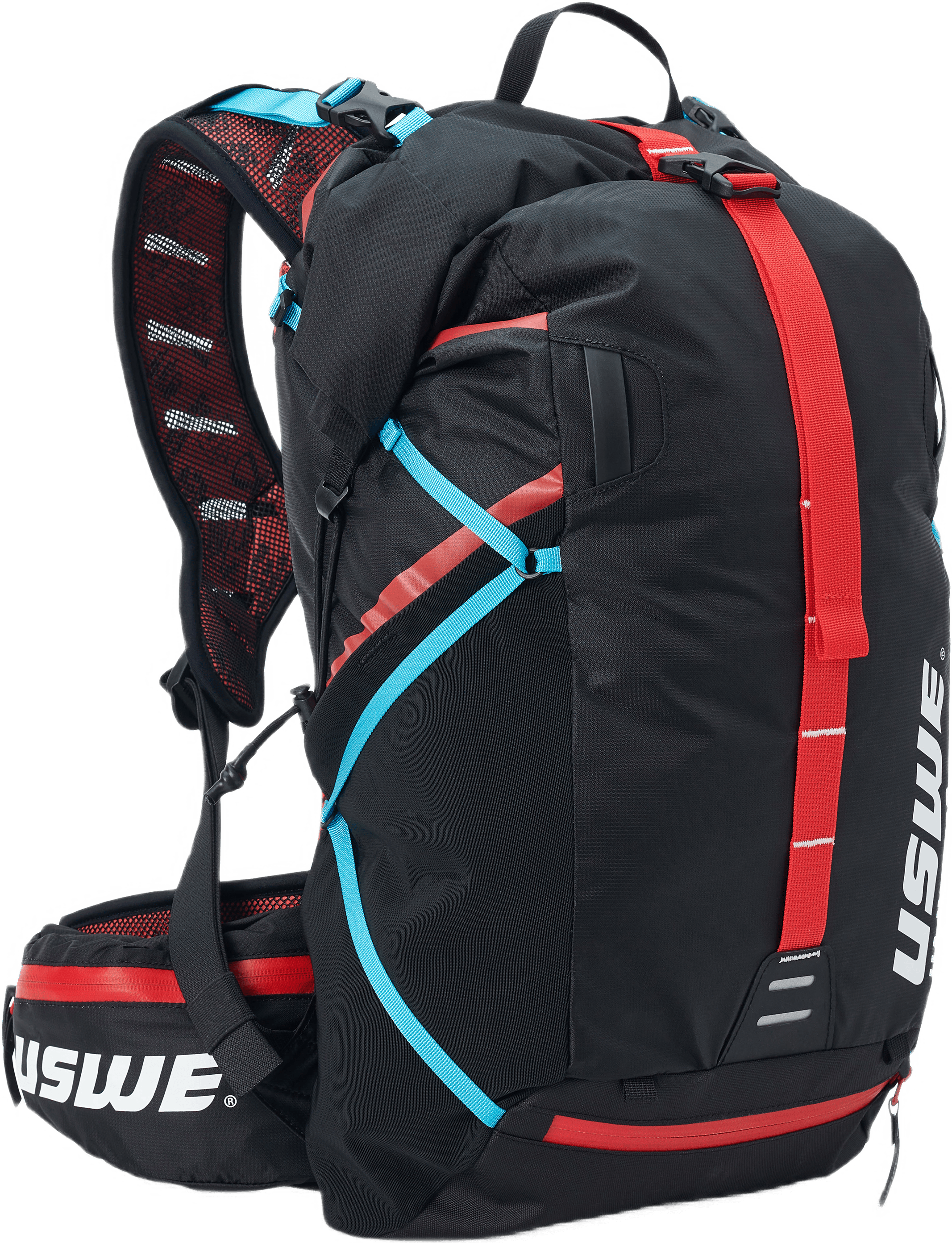 Hajker 30L Black/Red, Unisex, Ausrüstung, Taschen & Rucksäcke, Laufen, Schwarz/Rot, ONESIZE