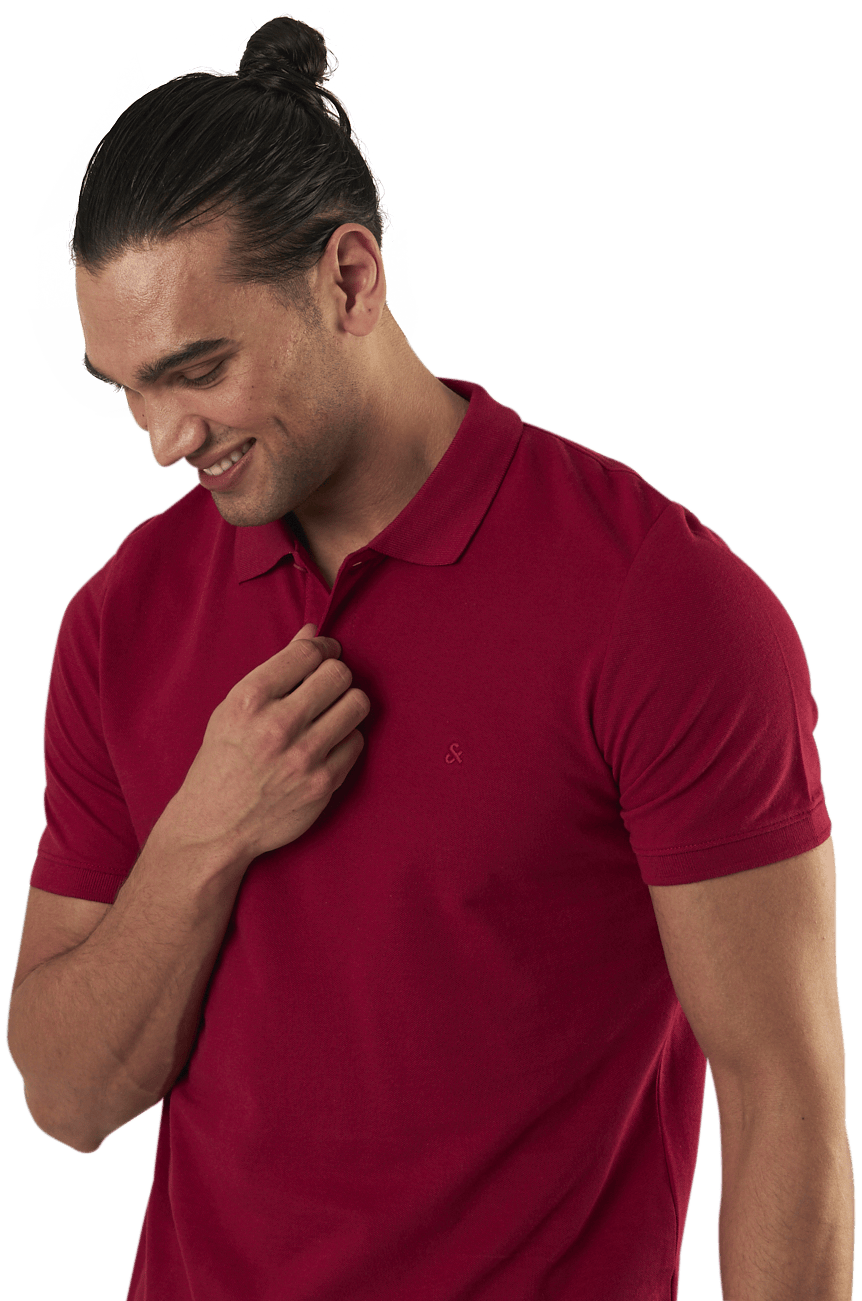 Basic Polo Ss Red, Male, Apparels, T-shirt, Red, S