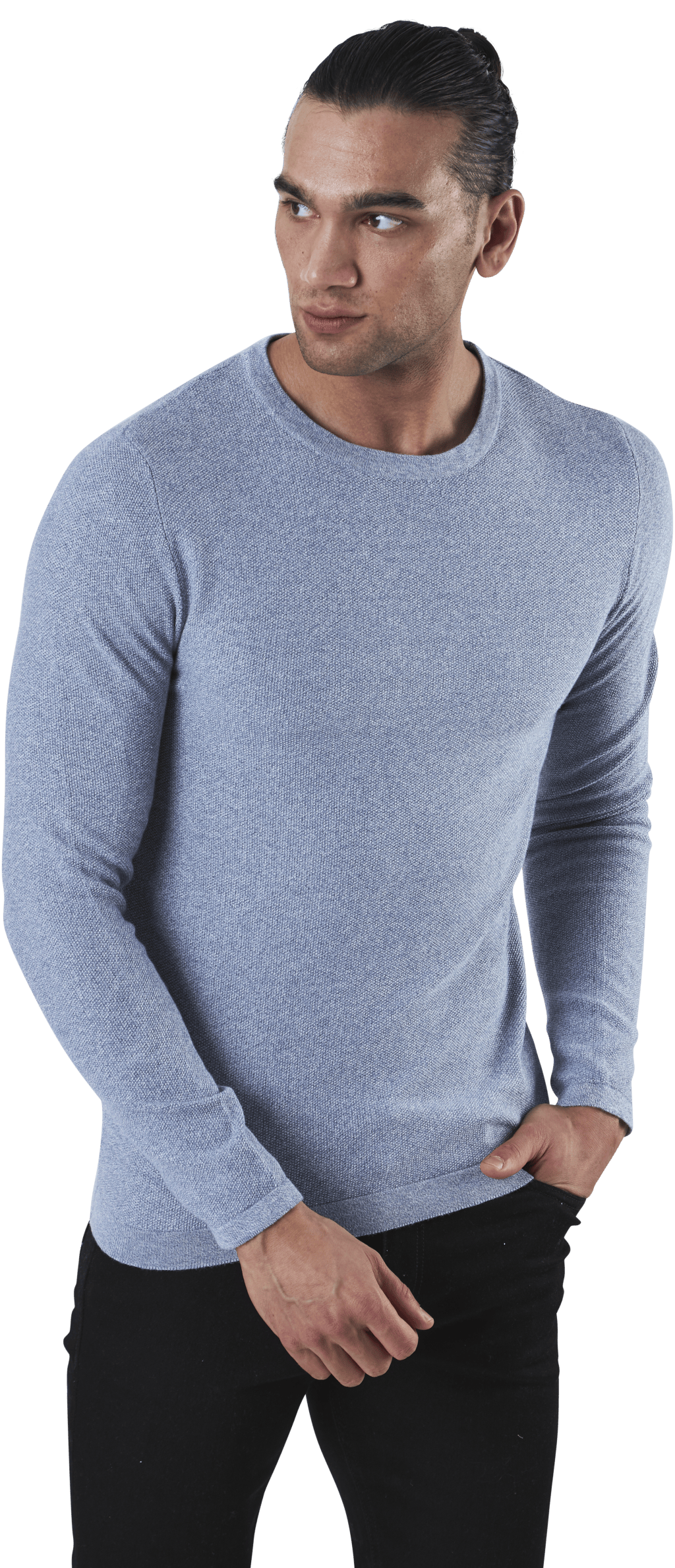 Rob Knit Crew Neck Blue