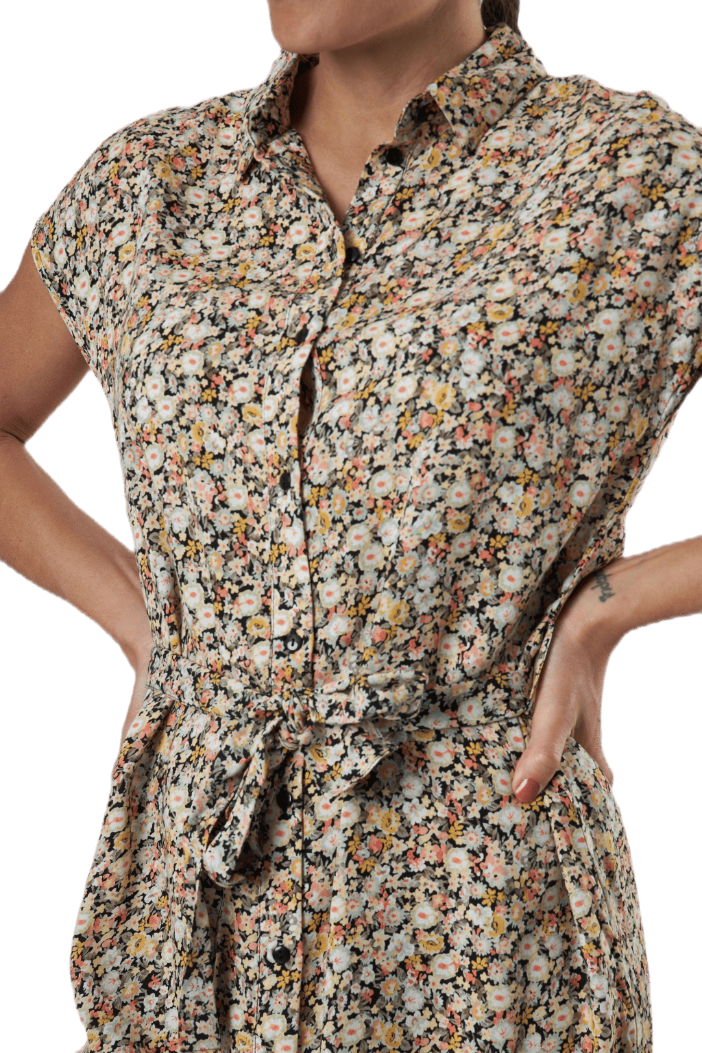 Nya Ss Shirt Dress Black - Bild 4