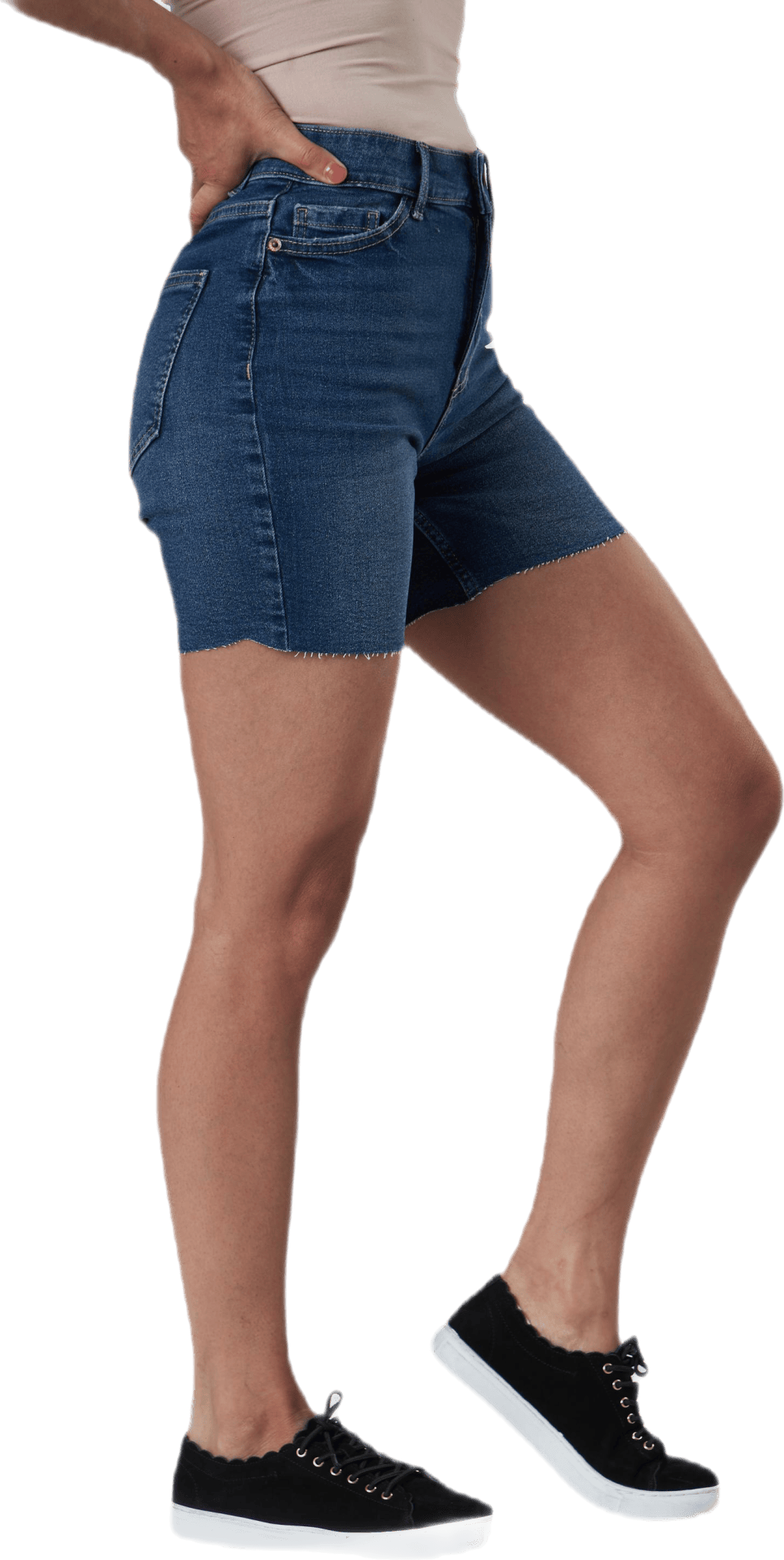 Lisa Hw Mid Length Shorts Blue - Bild 2